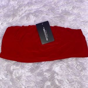 Pretty Little Thing Red Copped Tube Top